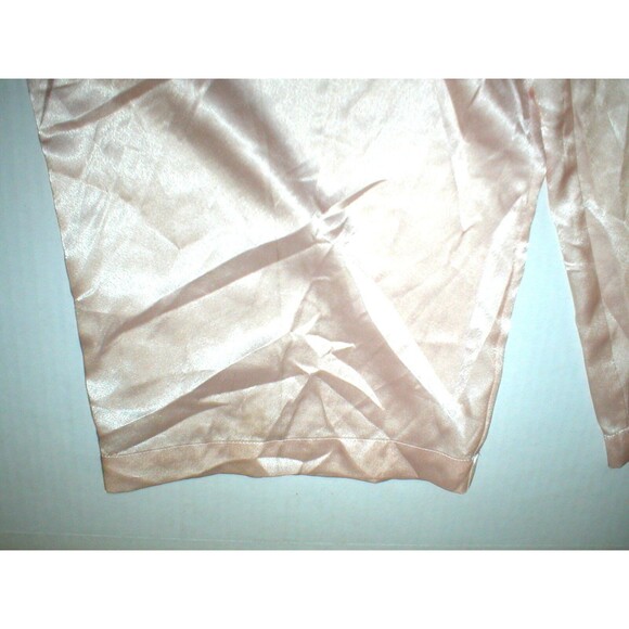 New NWT Designer Natori Classics Peach Orange Pants Silky Womens XL Lounge Satin - Picture 4 of 5